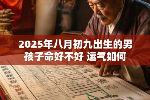 2025年八月初九出生的男孩子命好不好 运气如何