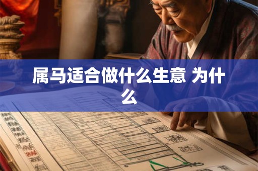属马适合做什么生意 为什么
