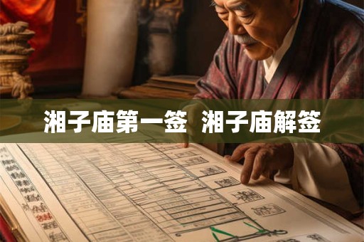 湘子庙第一签  湘子庙解签
