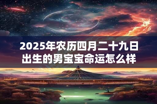 2025年农历四月二十九日出生的男宝宝命运怎么样