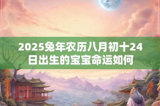 2025兔年农历八月初十24日出生的宝宝命运如何