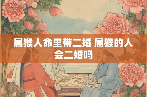 属猴人命里带二婚 属猴的人会二婚吗