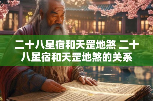 二十八星宿和天罡地煞 二十八星宿和天罡地煞的关系