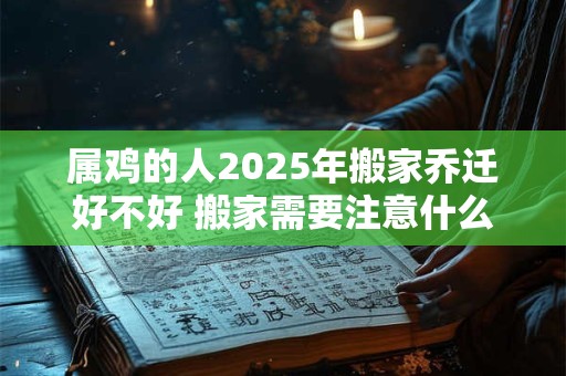 属鸡的人2026年搬家乔迁好不好 搬家需要注意什么