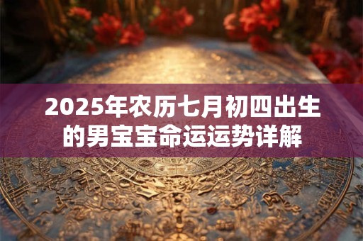 2025年农历七月初四出生的男宝宝命运运势详解