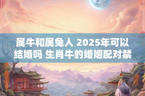 属牛和属兔人 2025年可以结婚吗 生肖牛的婚姻配对禁忌