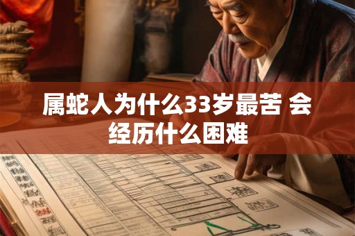 属蛇人为什么33岁最苦 会经历什么困难