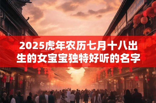2025虎年农历七月十八出生的女宝宝独特好听的名字
