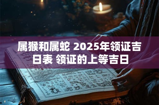 属猴和属蛇 2025年领证吉日表 领证的上等吉日