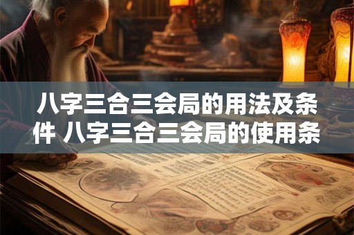 八字三合三会局的用法及条件 八字三合三会局的使用条件及方法