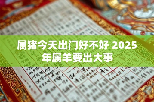 属猪今天出门好不好 2025年属羊要出大事