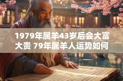 1979年属羊43岁后会大富大贵 79年属羊人运势如何