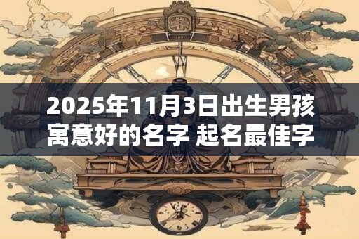 2025年11月3日出生男孩寓意好的名字 起名最佳字