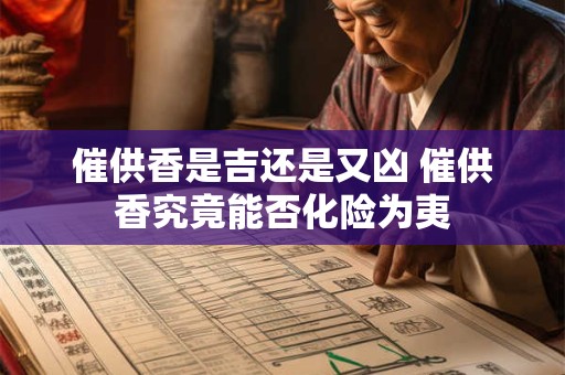 催供香是吉还是又凶 催供香究竟能否化险为夷