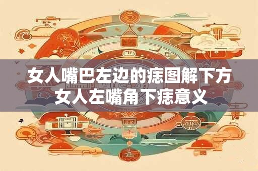 详细阅读:女人嘴巴左边的痣图解下方 女人左嘴角下痣意义 女人嘴巴左边的痣图解下方 女人左嘴角下痣意义