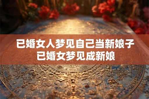 已婚女人梦见自己当新娘子 已婚女梦见成新娘