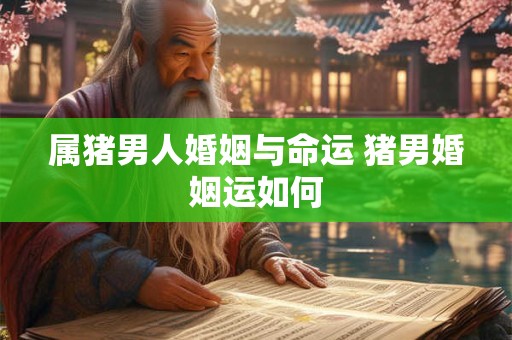 属猪男人婚姻与命运 猪男婚姻运如何