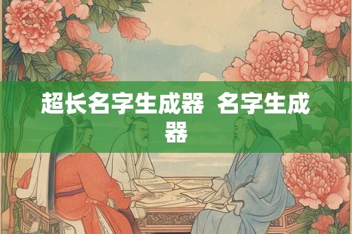 超长名字生成器  名字生成器