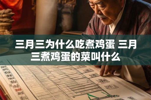 三月三为什么吃煮鸡蛋 三月三煮鸡蛋的菜叫什么