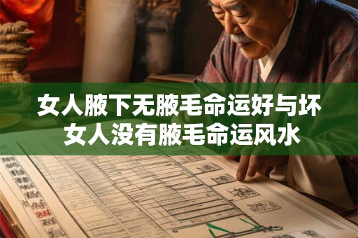女人腋下无腋毛命运好与坏 女人没有腋毛命运风水