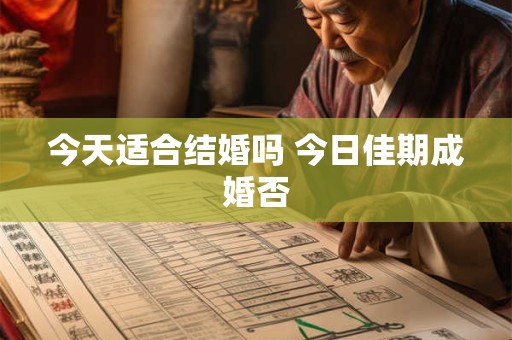 今天适合结婚吗 今日佳期成婚否