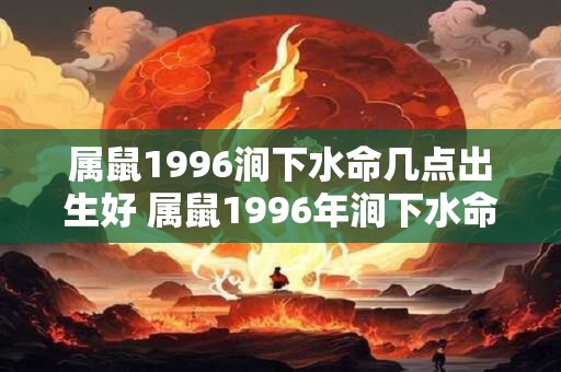 属鼠1996涧下水命几点出生好 属鼠1996年涧下水命何时出生最为吉利
