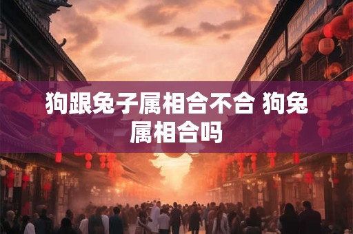 狗跟兔子属相合不合 狗兔属相合吗