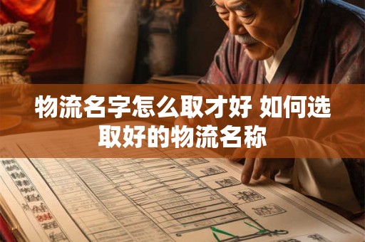 物流名字怎么取才好 如何选取好的物流名称