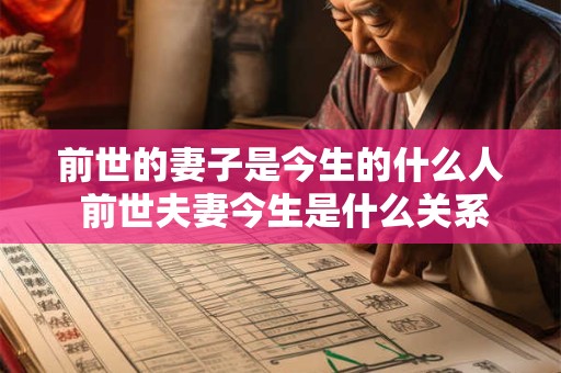 前世的妻子是今生的什么人 前世夫妻今生是什么关系