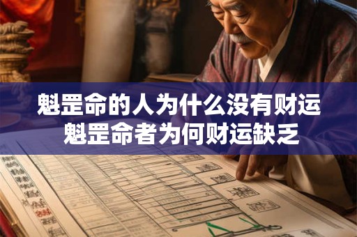 魁罡命的人为什么没有财运 魁罡命者为何财运缺乏