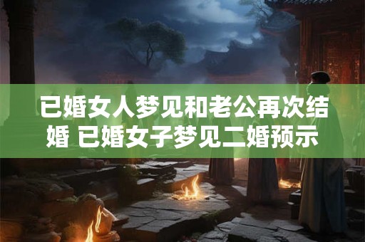 已婚女人梦见和老公再次结婚 已婚女子梦见二婚预示什么