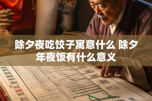 除夕夜吃饺子寓意什么 除夕年夜饭有什么意义
