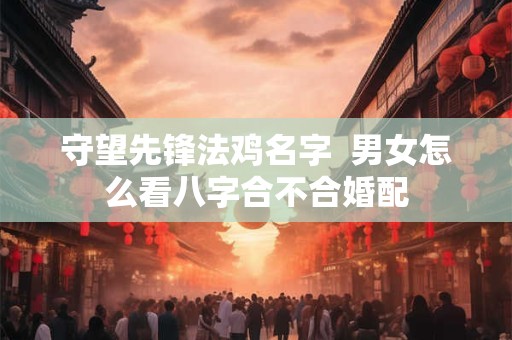 守望先锋法鸡名字  男女怎么看八字合不合婚配
