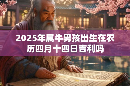 2025年属牛男孩出生在农历四月十四日吉利吗