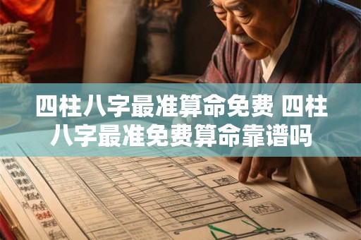 四柱八字最准算命免费 四柱八字最准免费算命靠谱吗
