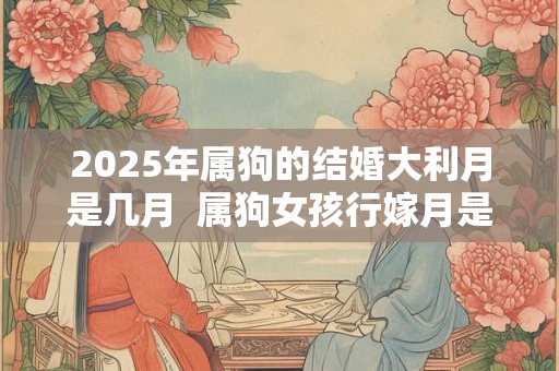 2025年属狗的结婚大利月是几月  属狗女孩行嫁月是几月