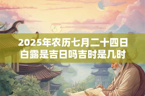 2025年农历七月二十四日白露是吉日吗吉时是几时