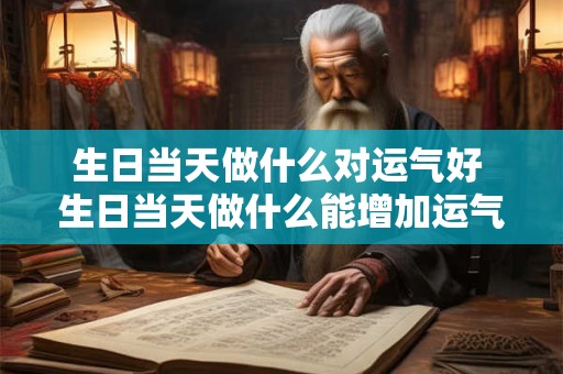 生日当天做什么对运气好 生日当天做什么能增加运气