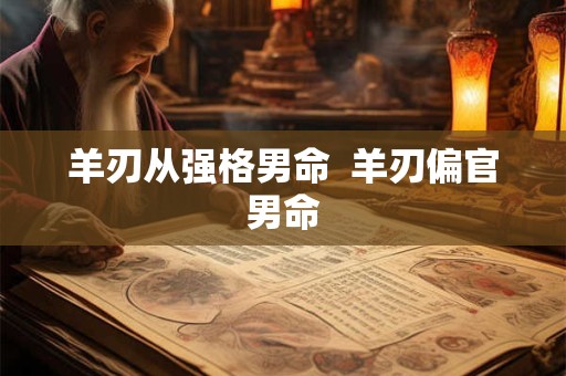 羊刃从强格男命  羊刃偏官男命