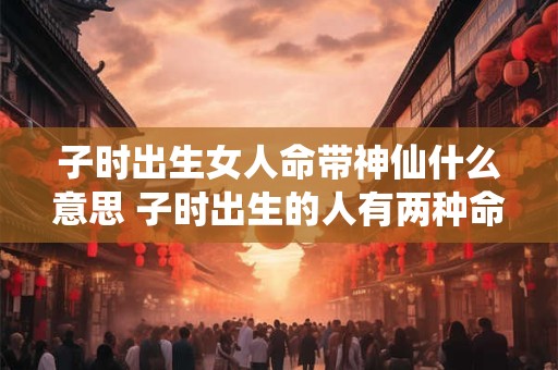 子时出生女人命带神仙什么意思 子时出生的人有两种命