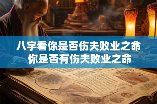 八字看你是否伤夫败业之命 你是否有伤夫败业之命