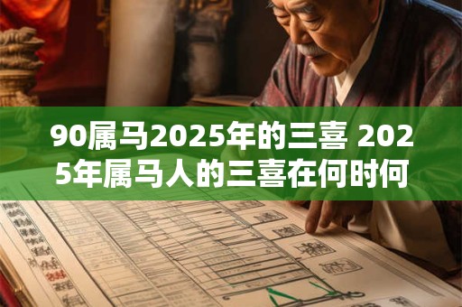 90属马2025年的三喜 2025年属马人的三喜在何时何地出现