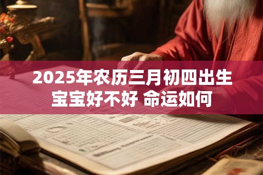 2025年农历三月初四出生宝宝好不好 命运如何