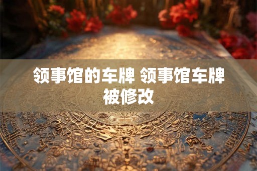 领事馆的车牌 领事馆车牌被修改