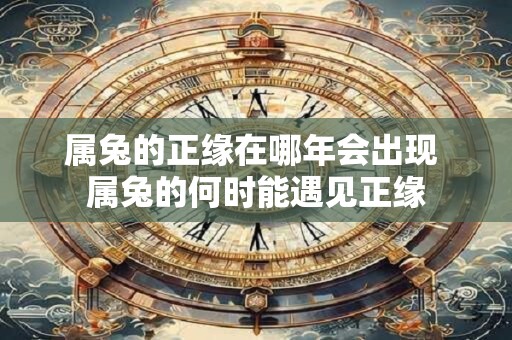 属兔的正缘在哪年会出现 属兔的何时能遇见正缘