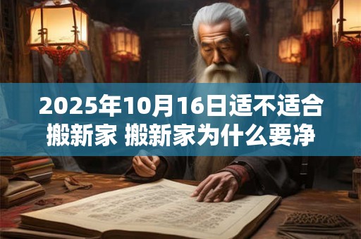 2025年10月16日适不适合搬新家 搬新家为什么要净宅