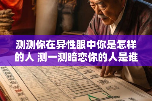 测测你在异性眼中你是怎样的人 测一测暗恋你的人是谁