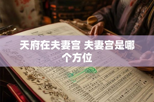 天府在夫妻宫 夫妻宫是哪个方位