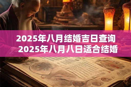 2026年八月结婚吉日查询  2026年八月八日适合结婚吗