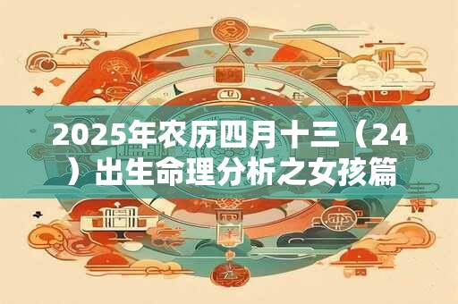 2025年农历四月十三（24）出生命理分析之女孩篇